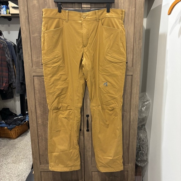 EDDIE BAUER  Ascent Guide Pro Fleece Lined Pants Brown Bronze Size 40x32 - Picture 1 of 12